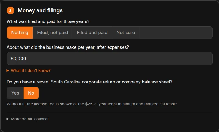TaxTrack: Money and filings